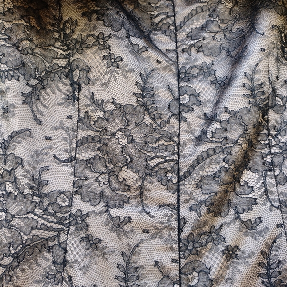 Gabriella Arango Couture Prom Bridesmaid Tulle Black and Nude lace Dress Size 6 - Picture 3 of 12